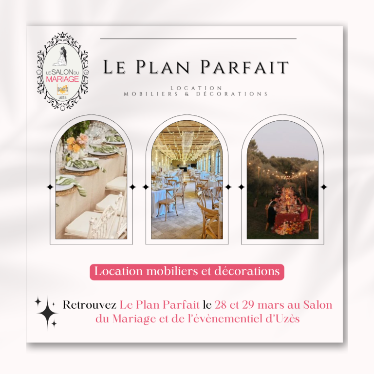 Salon du mariage Uzès location de mobilier et vaisselle